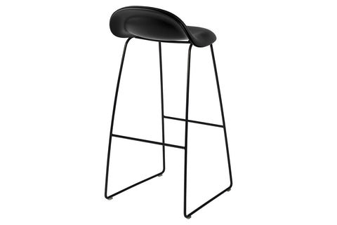 3D BAR STOOL - FRONT UPHOLSTERED - SLEDGE BASE