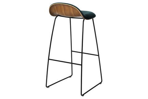 3D BAR STOOL - FRONT UPHOLSTERED - SLEDGE BASE