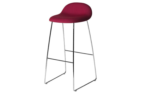 3D BAR STOOL - FULLY UPHOLSTERED - SLEDGE BASE