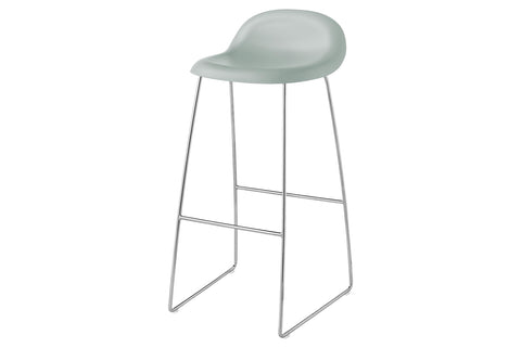 3D BAR STOOL - UN UPHOLSTERED - SLEDGE BASE