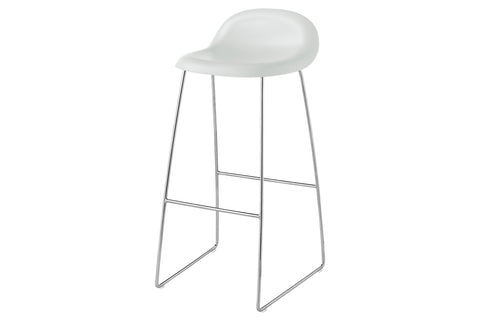 3D BAR STOOL - UN UPHOLSTERED - SLEDGE BASE