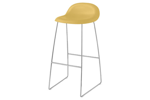3D BAR STOOL - UN UPHOLSTERED - SLEDGE BASE