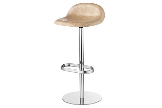 3D BAR STOOL - UN UPHOLSTERED - SWIVEL BASE