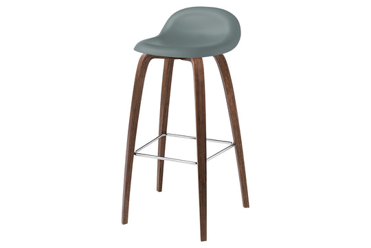 3D BAR STOOL - UN UPHOLSTERED - WOOD BASE