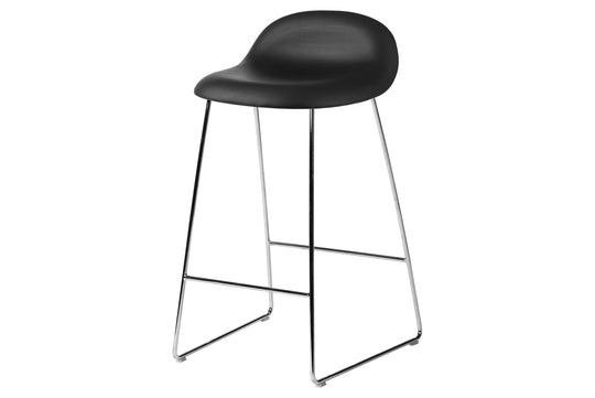 3D COUNTER STOOL - FRONT UPHOLSTERED - SLEDGE BASE