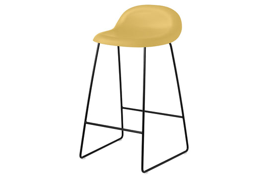 3D COUNTER STOOL - UN UPHOLSTERED - SLEDGE BASE