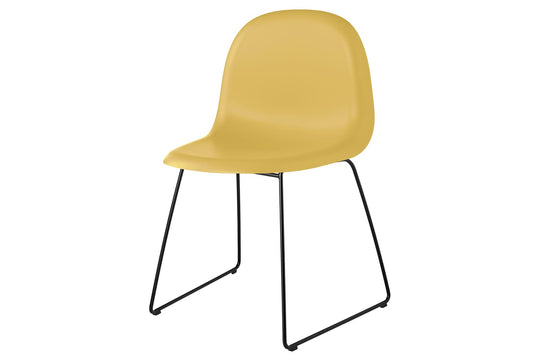 3D DINING CHAIR - UN UPHOLSTERED - SLEDGE BASE - HIREK SHELL