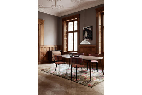 Elliptical gubi dining table dining room scene