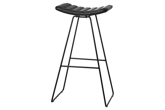 A3 BAR STOOL - FULLY UPHOLSTERED - BLACK BASE