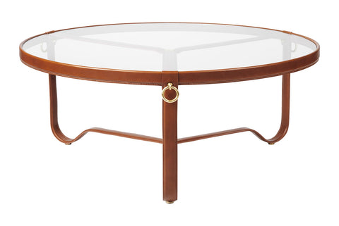 ADNET COFFEE TABLE - ROUND - GLASS TOP - LARGE