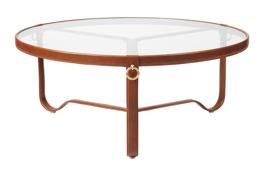 ADNET COFFEE TABLE - ROUND - GLASS TOP - LARGE