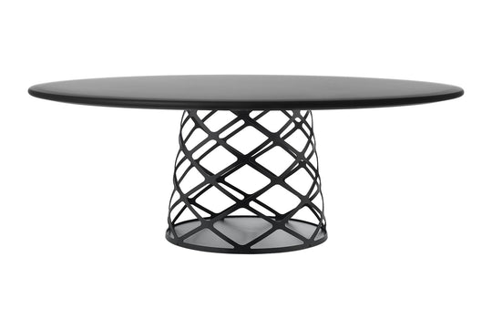 AOYAMA COFFEE TABLE - ROUND - WHITE BASE - LARGE