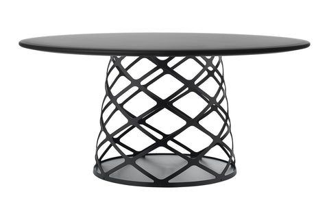 AOYAMA COFFEE TABLE - ROUND - WHITE BASE - MEDIUM