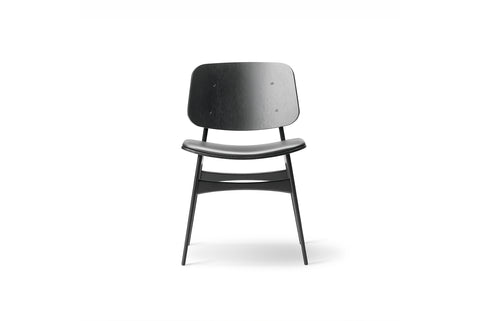 BØRGE MOGENSEN SOBORG CHAIR - WOOD FRAME, SEAT UPHOLSTERED