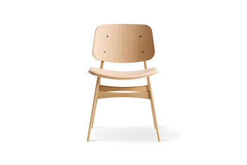 BØRGE MOGENSEN SOBORG CHAIR - WOOD FRAME, SEAT UPHOLSTERED