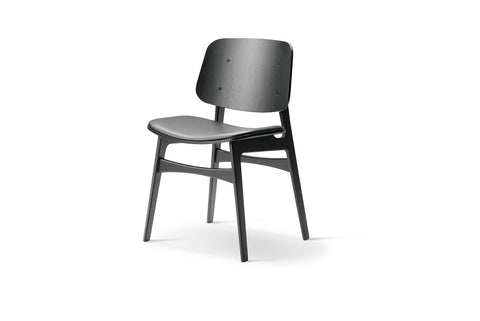 BØRGE MOGENSEN SOBORG CHAIR - WOOD FRAME, SEAT UPHOLSTERED