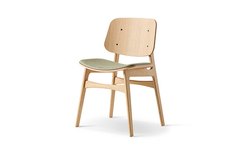 BØRGE MOGENSEN SOBORG CHAIR - WOOD FRAME, SEAT UPHOLSTERED