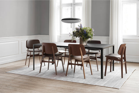 BØRGE MOGENSEN SOBORG CHAIR - WOOD FRAME, SEAT & BACK UPHOLSTERED