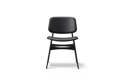 BØRGE MOGENSEN SOBORG CHAIR - WOOD FRAME, SEAT & BACK UPHOLSTERED