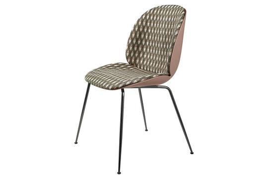 BEETLE DINING CHAIR - FRONT UPHOLSTERED - CONIC BASE