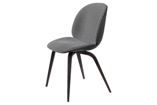 BEETLE DINING CHAIR - FRONT UPHOLSTERED - WOOD BASE