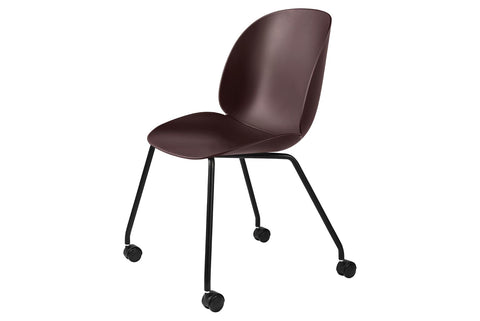 BEETLE MEETING CHAIR -UN UPHOLSTERED - 4 LEGS WITH CASTORS