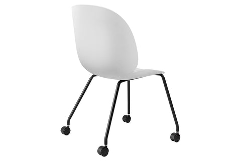 BEETLE MEETING CHAIR -UN UPHOLSTERED - 4 LEGS WITH CASTORS