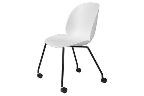 BEETLE MEETING CHAIR -UN UPHOLSTERED - 4 LEGS WITH CASTORS