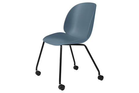 BEETLE MEETING CHAIR -UN UPHOLSTERED - 4 LEGS WITH CASTORS