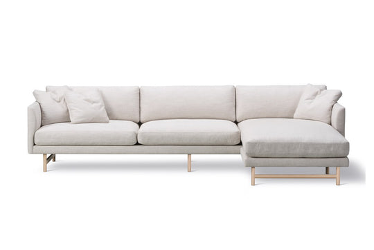 HUGO PASSOS CALMO SOFA 95 - 3-SEATER - CHAISE - WOOD BASE