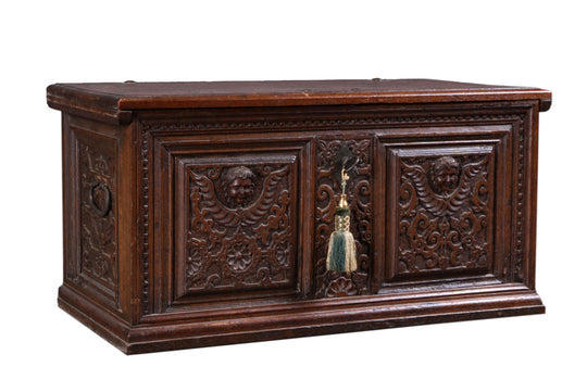 SMALL BAROQUE CHEST IN OAK