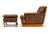 ARNE NORELL SATURN LOUNGE CHAIR + OTTOMAN IN BROWN LEATHER