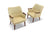 PAIR OF DANISH MODERN LOUNGE CHAIRS WITH ROSEWOOD PAWS