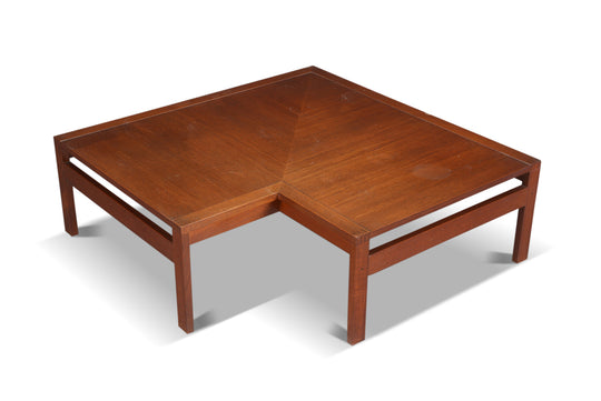 "MODULINE" CORNER TABLE IN TEAK BY OLE GJERLØV KNUDSEN + TORBEN LIND