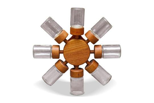 DIGSMED ROTATING SPICE WHEEL IN TEAK
