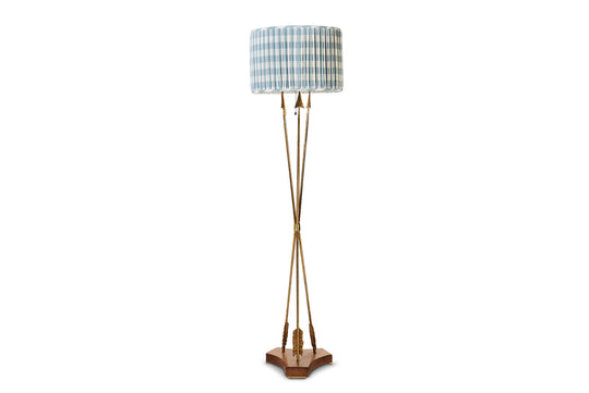 1960s TRIPOD ARROW FLOOR LAMP IN BRASS