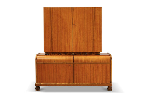 1940s SWEDISH MODERN BAR CABINET BY AB SEFFLE