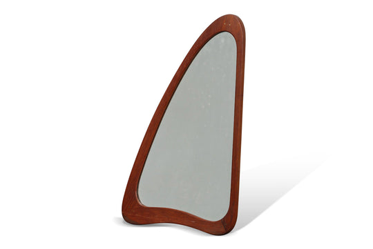 1950s HARP SHAPED MIRROR IN TEAK