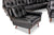 SVEND SKIPPER FOUR SEAT SOFA IN BLACK LEATHER + PAIR OF MATCHING ARMCHAIRS