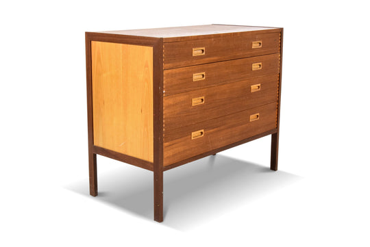 SWEDISH MODERN GENTLEMANS CHEST IN TEAK + OAK