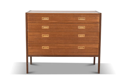 SWEDISH MODERN GENTLEMANS CHEST IN TEAK + OAK