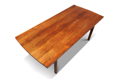 Solid Teak Coffee Table by Tove + Edvard Kindt-Larsen Top view