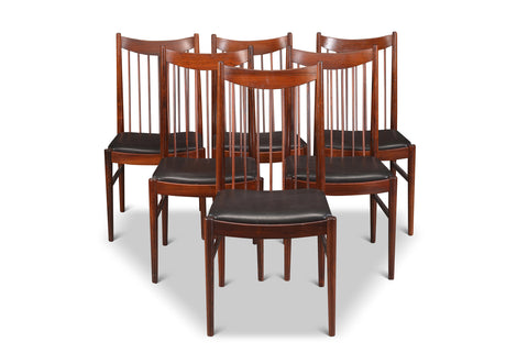 SET OF SIX MODEL 422 HIGHBACK DINING CHAIRS IN ROSEWOOD BY ARNE VODDER