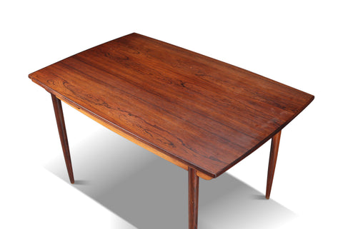 BOW EDGE DRAW LEAF DINING TABLE IN ROSEWOOD