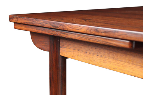 BOW EDGE DRAW LEAF DINING TABLE IN ROSEWOOD