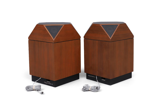 PAIR OF MODEL 6361 TEAK SPEAKERS BY LUXOR BRILLIANT