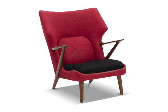 KURT OLSEN MODEL 221 WINGBACK LOUNGE CHAIR IN TEAK