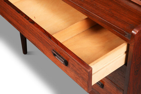 JOHANNES SORTH SECRETARY / BOOKCASE IN BRAZILIAN ROSEWOOD