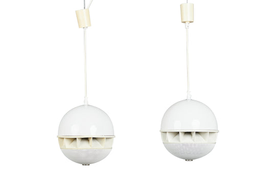 HANGING KLS-6 MODEL 1970s GLOBE SPEAKERS BY STEFFENS + HAMER