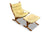 SIESTA LOUNGE CHAIR + OTTOMAN IN BEIGE LEATHER BY INGMAR RELLING